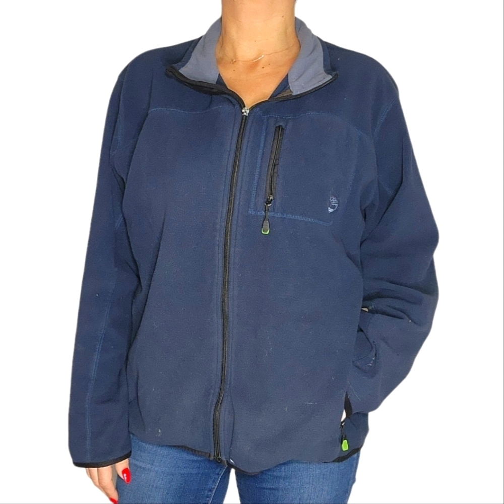 Timberland Blue Fleece Jacket Long Sleeve Size X Large Men's